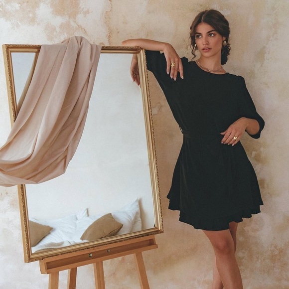 AURA NWT Black Dress Small - Picture 1 of 8